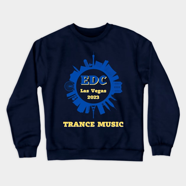 EDC Las Vegas 2023.Trance Music Crewneck Sweatshirt by Anatoliy Smirnov